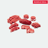 The Little VIC BBQ Bundle Box with steaks, sausages, burgers and rump roast beef