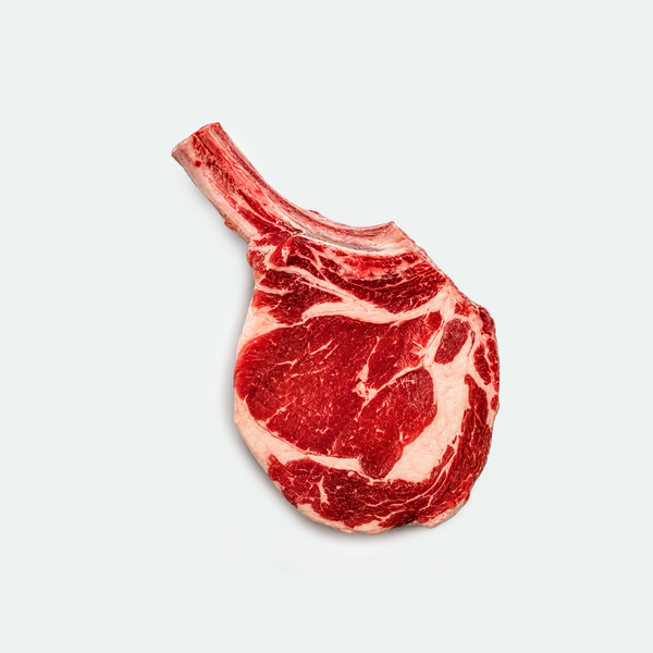 Grass fed beef rib eye steak 450g with natural marbling