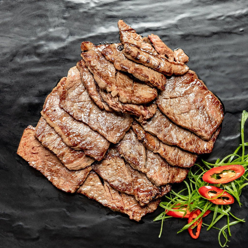 Fullblood Wagyu Yakiniku (Flap Meat) Sliced Marbling Score 9+ Stone Axe