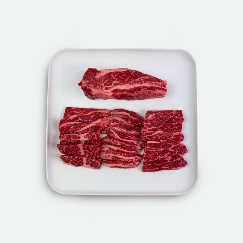 Fullblood Wagyu Mixed BBQ Platter Marbling Score 9 + Stone Axe - 600g