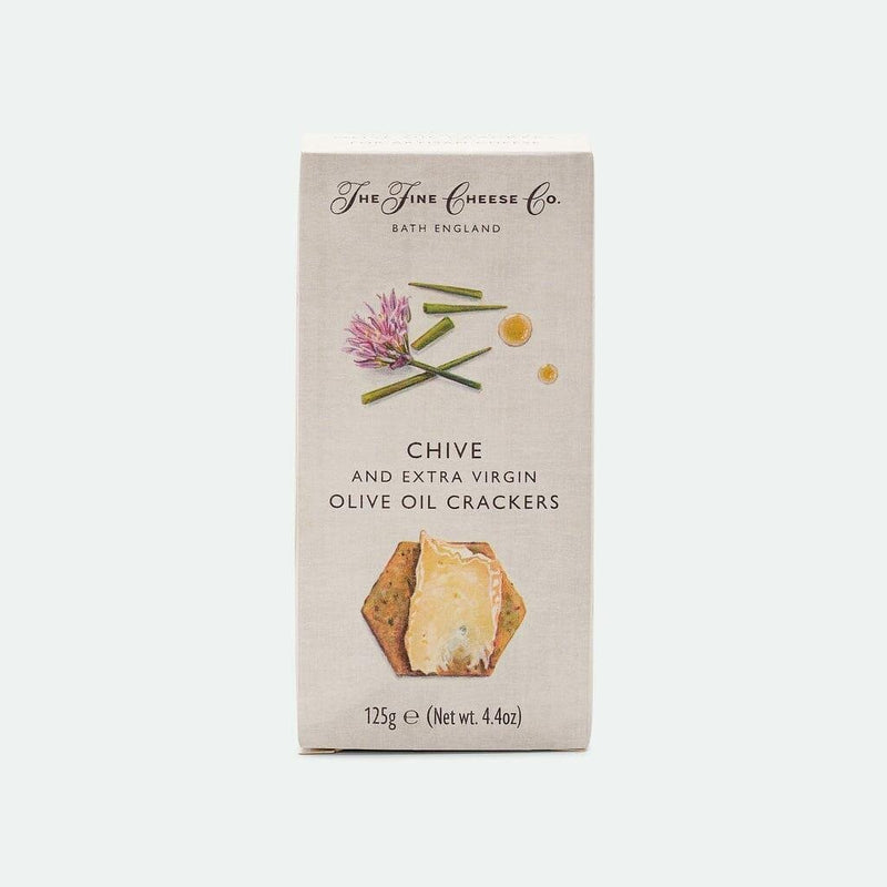 Chive and Extra Virgin Olive Oil Crackers The Fine Cheese Company - 125g