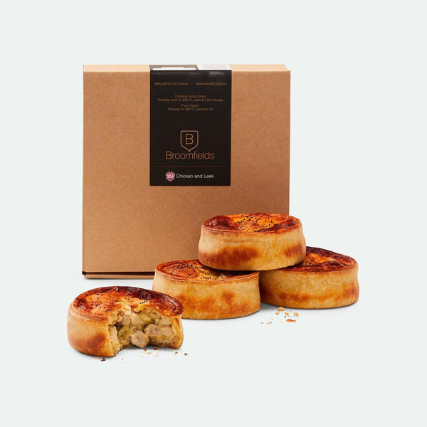 Free Range Chicken & Leek Pie Vic's x Broomfields - 2 Pieces