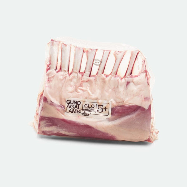 Lamb Rack 8-Rib Cap Off Frenched Gundagai Lamb GLQ 5+