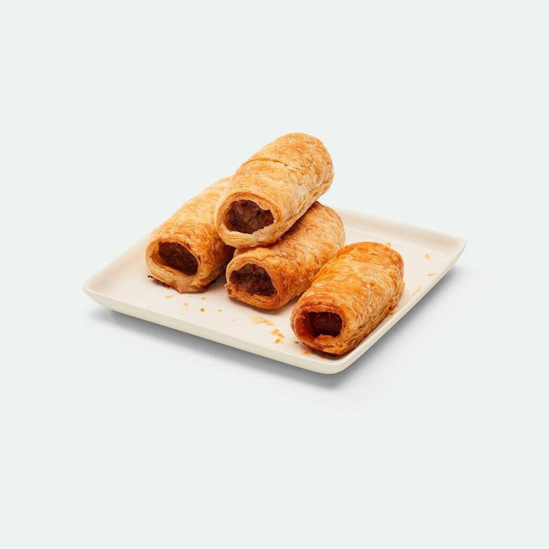 Handmade pork sausage rolls wrapped in puff pastry 125g x 4 pieces