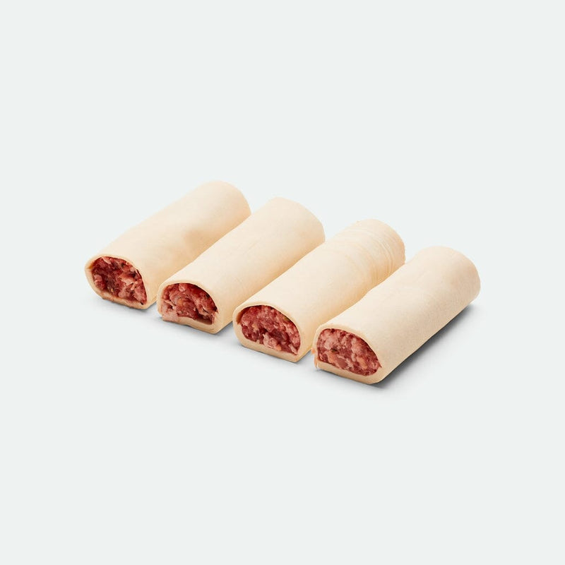 Handmade pork sausage rolls wrapped in puff pastry 125g x 4 pieces